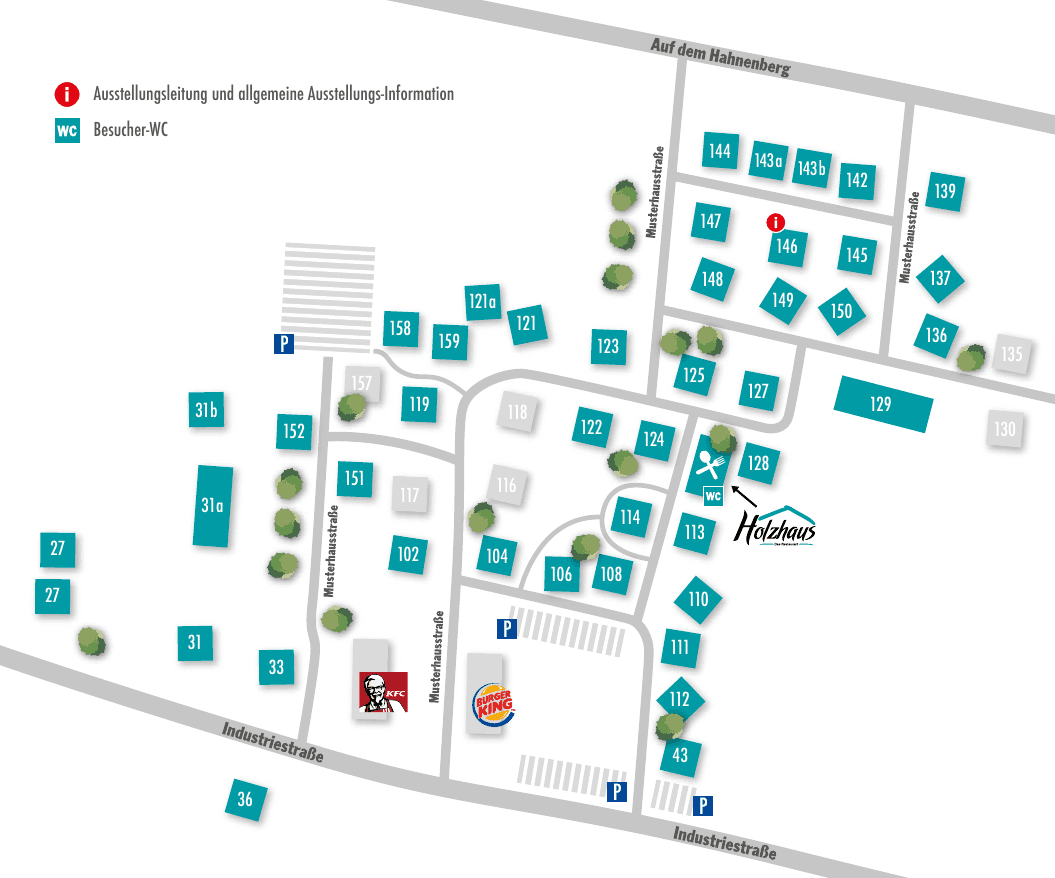 Lageplan des Musterhauszentrums Mülheim-Kärlich